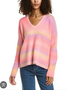 Lily Pulitzer Chiya Yummy Melon Paradise Wool Blend Sweater S Preppy Colorful